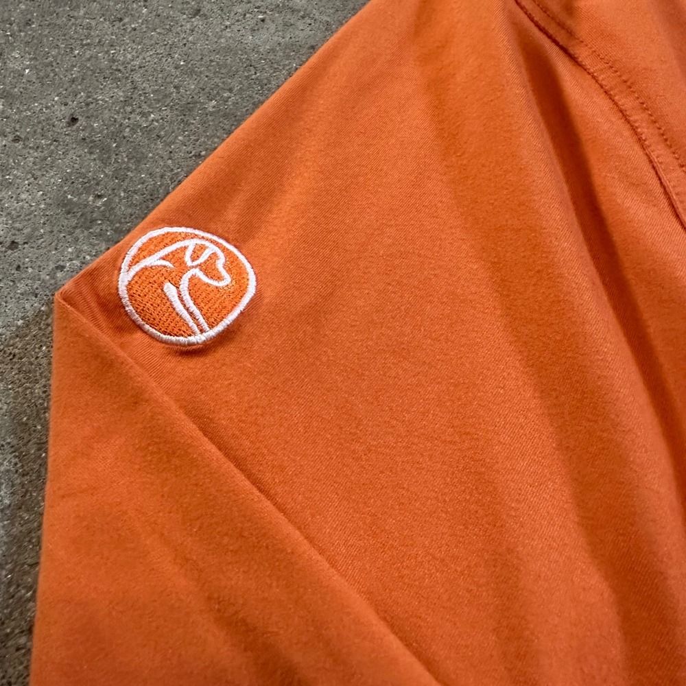 Rhoback 1/4 Zip Pullover Mens Large Orange Texas Longhorns Performance Stretch - Picture 2 of 11